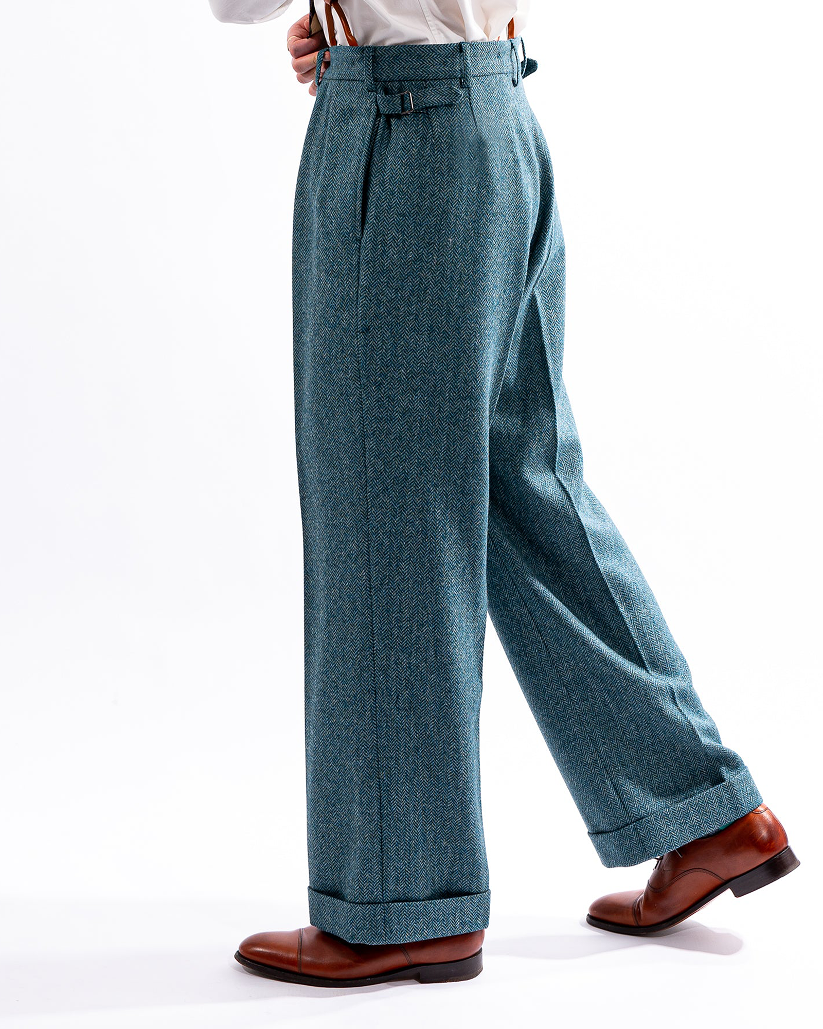 Teal Blue Shetland King Cole Trousers