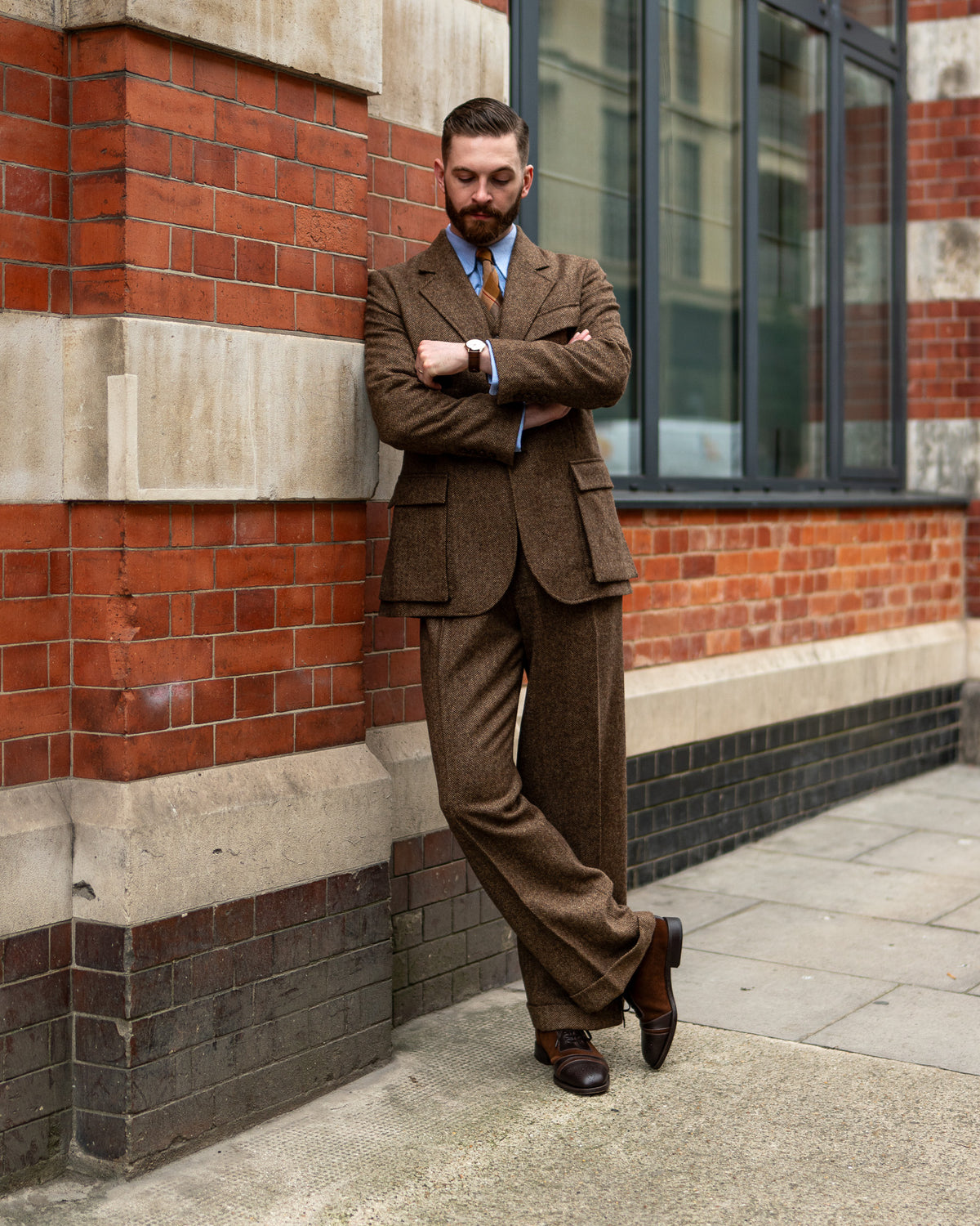 Walnut Shetland Gable Trousers