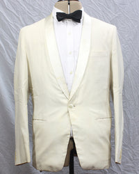 1950s Ivory Silk Dinner Suit Singapore Size 40/33 SL17