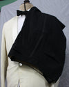 1950s Ivory Silk Dinner Suit Singapore Size 40/33 SL17