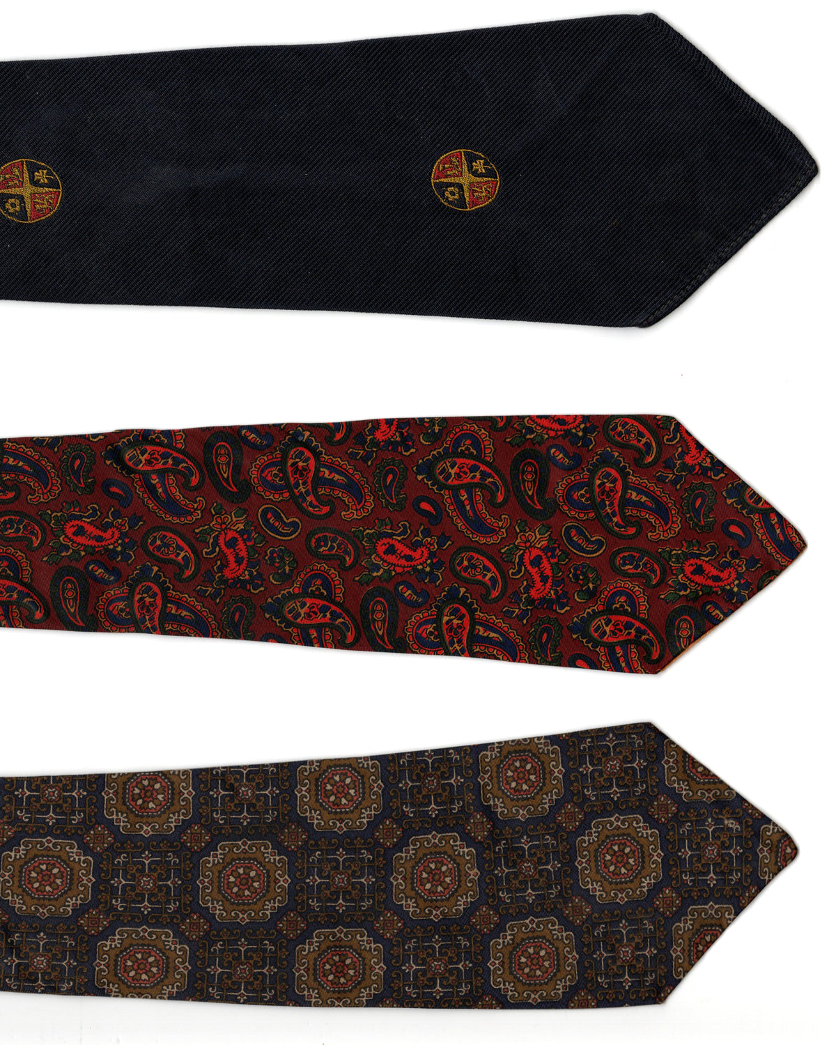 Vintage British Silk Ties x3 SL-ST3