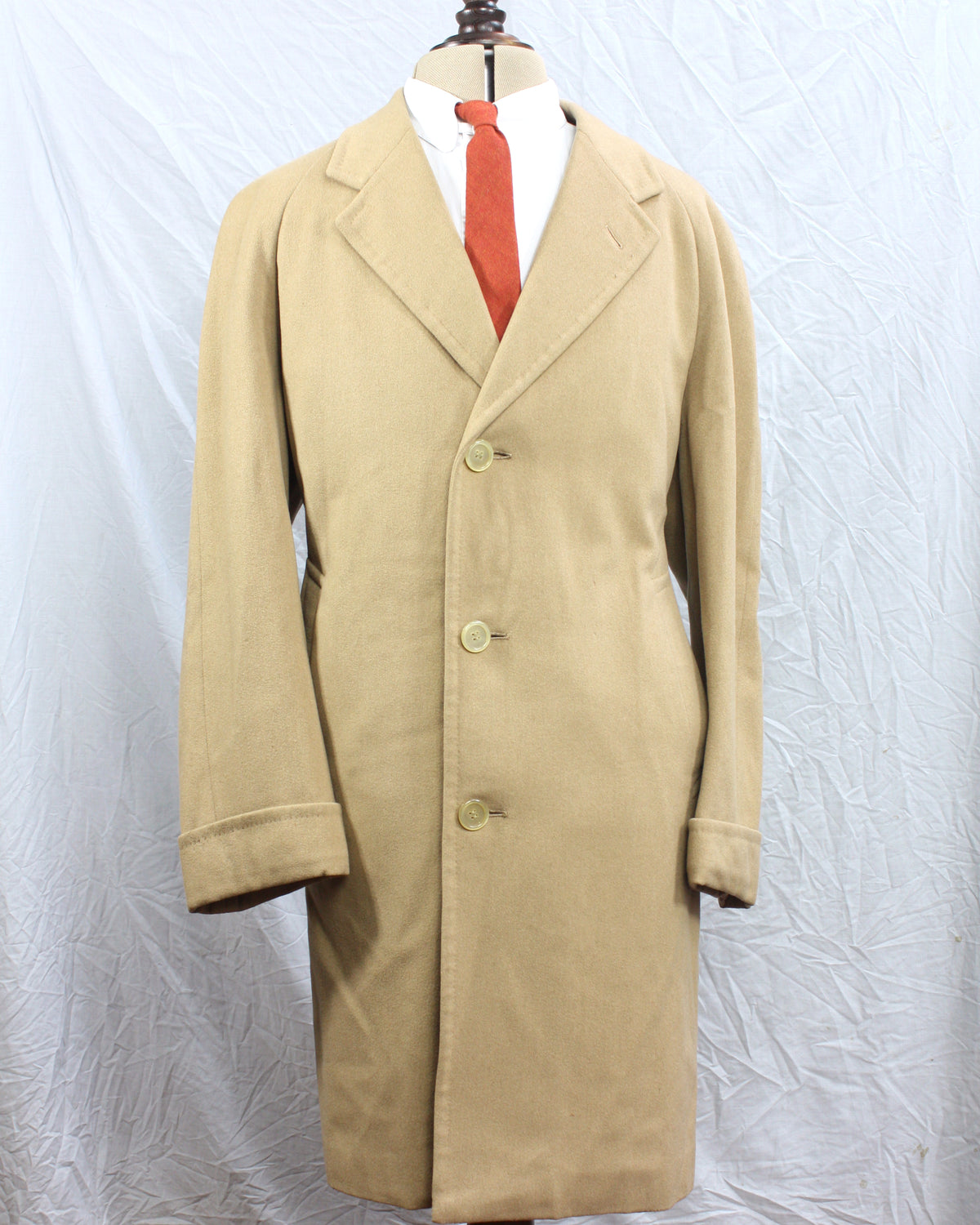 1950s Camel Selfridges Overcoat Size 40 SL19