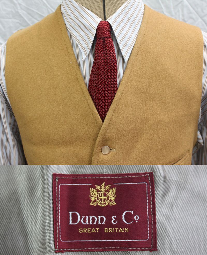 1950s British Brown Wool Waistcoat Size 42 SL49