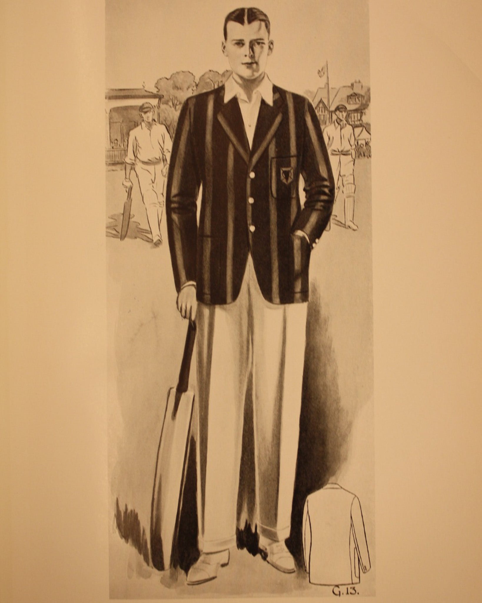 she wearing silk gentleman's suit with long tie and trousers