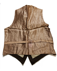 1930s British Brown Wool Waistcoat Size 42 SL52