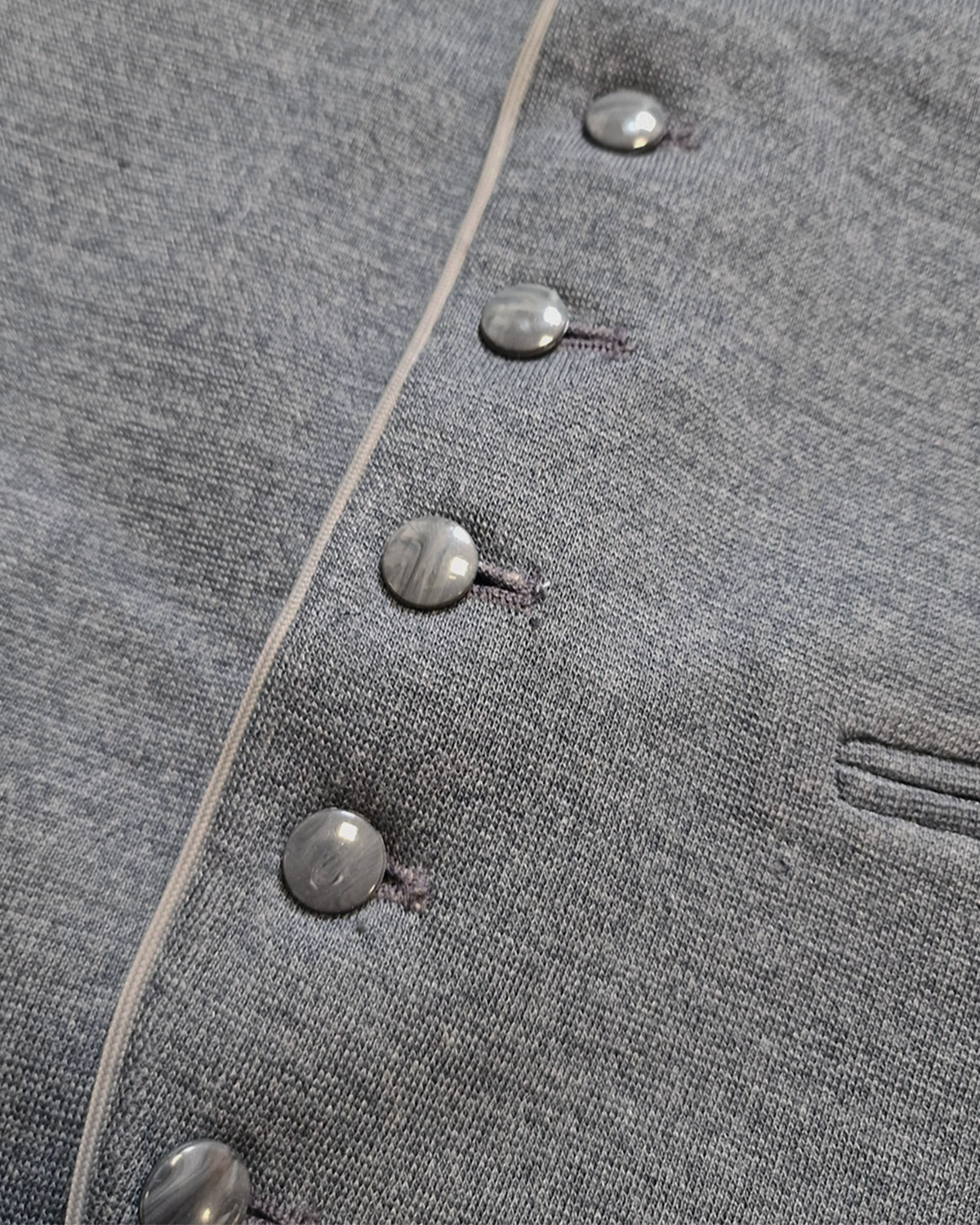 1950s British Grey Wool Waistcoat Size 42 SL51