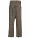 Grey Pleated Wide Leg Trousers