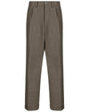 Grey Pleated Wide Leg Trousers