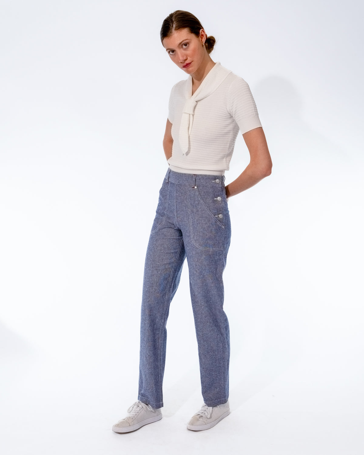 Side Fastening Jeans